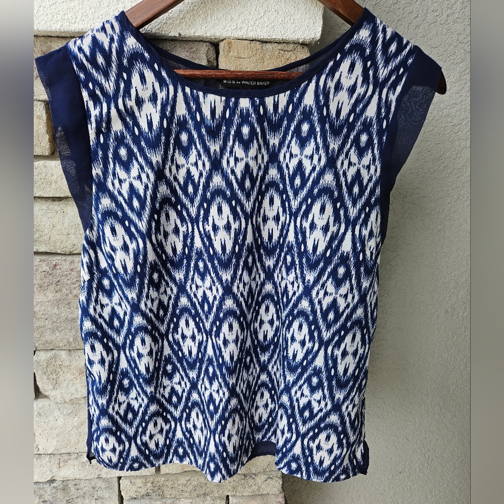 Walter Baker Navy Blue‎ Sleeveless Top